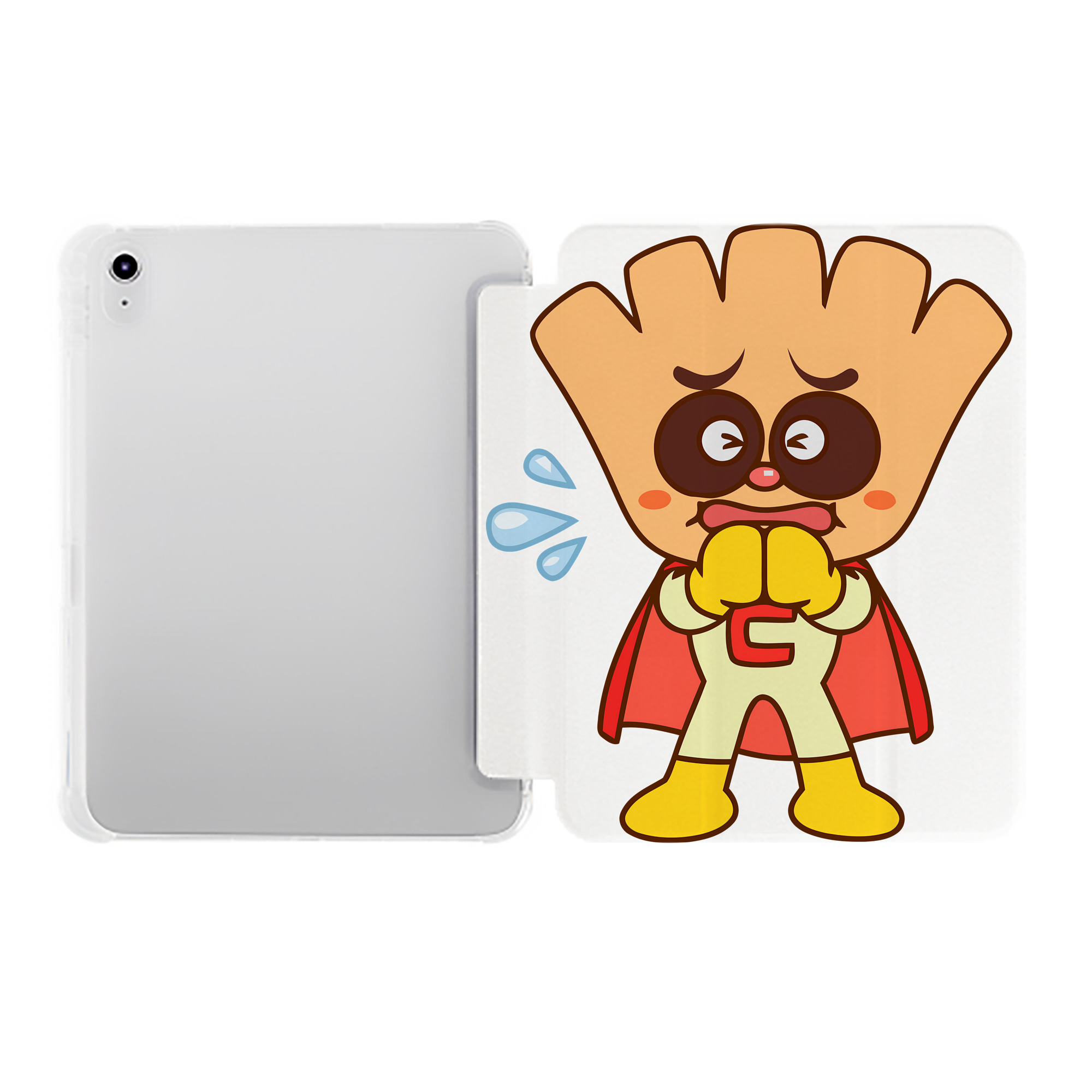 （画像用） アンパンマン Anpanman IPad ケース ペン収納付き 三つ折りスタンド PUレザー×シリコン 対応機種9.5/10.5/10.9インチ